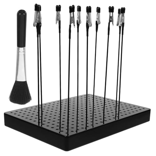OSALADI 1 Set Model Maltes Stand Basishalter Mit Biegbaren Alligator -clipsticks Und Reinigungsbürsten Für Airbrush -Hobby -modellteile DIY Kartenfoto Memo Miniaturmodellhalter von OSALADI