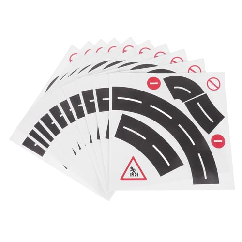OSALADI 10 Sätze Autobahnkurvenaufkleber Dekorative Straßenaufkleber -verkehrszeichen Straßenaufkleber Verkehrsklebebänder Dekorative Verkehrsbänder Straßenschild Papier von OSALADI