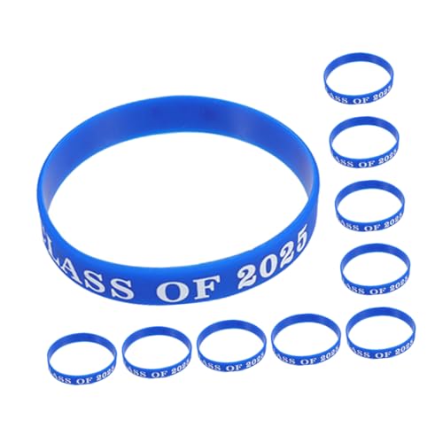 OSALADI 10 Stück Armbänder für die Abschlussfeier Teenager Schärpen für den Abschluss Student Band feiern partygeschenke Patriotische Dekorationen Schlagarmbänder Masse Kieselgel Blue von OSALADI