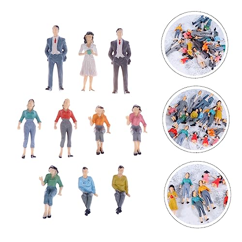 OSALADI 10 Stück Modellfiguren Menschen DIY Bemalte Figuren Menschenfiguren Zug Spielzeugzug Modellzug Menschenfigur Tablett Für Miniaturen Menschen Modelleisenbahn Minizüge von OSALADI