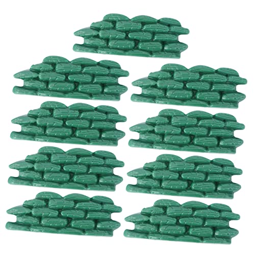 OSALADI 10 Stück Sandsackbunker Soldat Modellfigur Sandsack-Bunker-Modell Sandsack-Bunker- Sandsack-Bunker-Ornament Soldat Kampfszene Zubehör Green Plastik von OSALADI