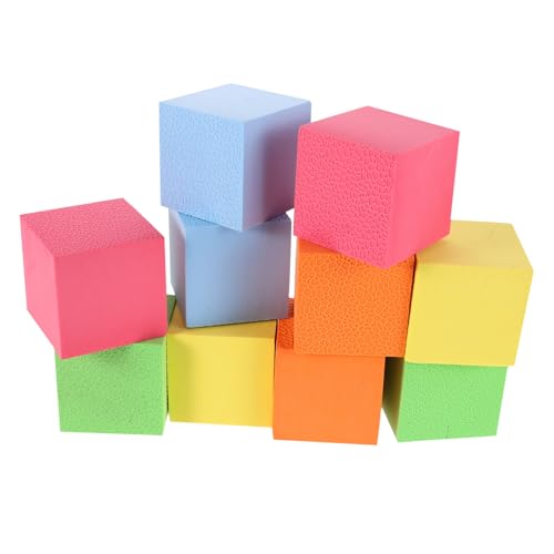 OSALADI 10 Stück Schwammblock Spielzeugblöcke Für Geometrie Quadratische Blöcke Mathematische Formblöcke Schwamm Geometrische Würfelblöcke 3D Schwamm Geometrische von OSALADI