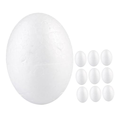 OSALADI 10 Stück Teiliges Schaumstoff Eier Unbemalt Langlebige DIY Deko Eier für Osterbasteln Glatte Oberfläche Leicht zu Bemalen Vielseitige Party und Küchen Deko OSALADI 10 Stück Teiliges Schaumstoff Eier Unbemalt Langlebige DIY Deko Eier für Osterbasteln Glatte Oberfläche Leicht zu Bemalen Vielseitige Party und Küchen Deko von OSALADI