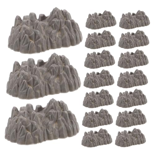 OSALADI 100 Stück Kunststoff Simulation Felsen Modell für Miniatur Landschaft Micro Zug Sandtisch Dekor DIY Bastelbedarf Robust Langlebig von OSALADI