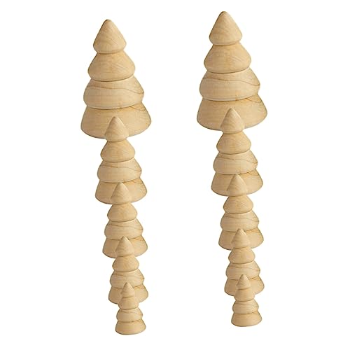 OSALADI 10Stücke DIY Weihnachtsbaum Holzmodelle Teiliges Für Unvollendete Graffiti Bastelsets Tischdekoration Für Weihnachten Und Bastelprojekte von OSALADI