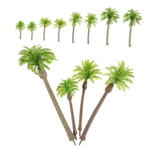 OSALADI 12 Stück Teiliges Miniatur Kokospalmen Modell Realistische Sandtisch Pflanzen Hohe Mikro Landschaftsbäume Detailreiche Simulation für Garten und Diorama Dekoration von OSALADI