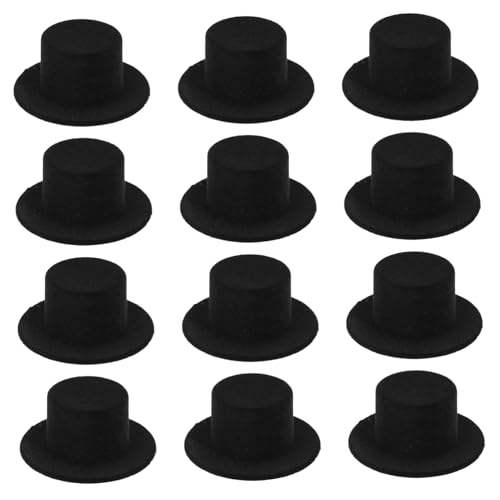OSALADI 12 Stück Teiliges Miniatur Schwarzer Bastelset Filigrane Puppenhüte für DIY Weihnachtsdekoration Vielseitige Mini Hüte für Schneemänner Party und Flaschenverschönerung OSALADI 12 Stück Teiliges Miniatur Schwarzer Bastelset Filigrane Puppenhüte für DIY Weihnachtsdekoration Vielseitige Mini Hüte für Schneemänner Party und Flaschenverschönerung von OSALADI