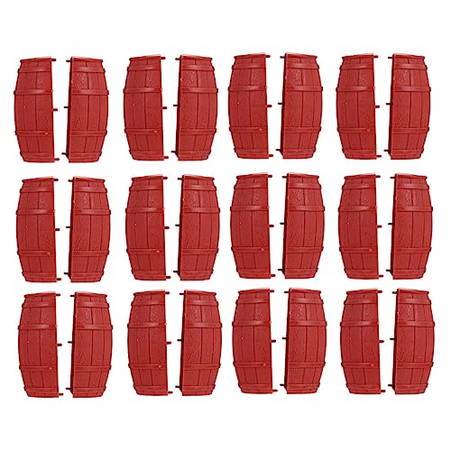 OSALADI 14 Stück Teiliges Mini Piratenfass Modell aus Langlebigem PVC Detailreiche DIY Dekoration für Sandtisch Puppenhaus und Piratenparty Realistische Mini Barrels für Mikro von OSALADI