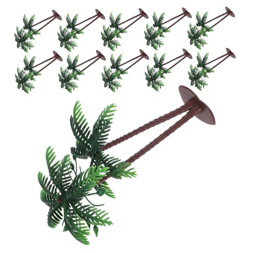 OSALADI 15 Stück Simulierte Kokosnusspalme Gefälschte Palmen Mini-tropenbaum Kleine Tischpalme Aquariendekoration Palmenmodellbäume DIY- Zimmerpflanzen Palmenfest Plastik Green von OSALADI