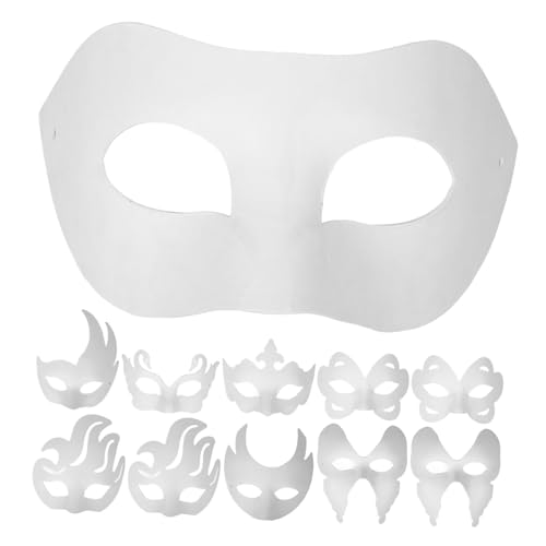OSALADI 16 Stück Handgemachte Maske Party Leer Halloween Maskerade Rave Individuell Masken Kunsthandwerk Kostüm Wiederverwendbar Schmucklos Vollgesichtsmaske Rohlinge Basteln Papier Weiß OSALADI 16 Stück Handgemachte Maske Party Leer Halloween Maskerade Rave Individuell Masken Kunsthandwerk Kostüm Wiederverwendbar Schmucklos Vollgesichtsmaske Rohlinge Basteln Papier Weiß von OSALADI