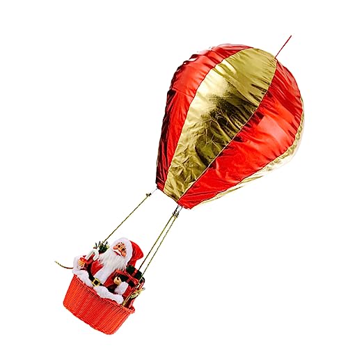 OSALADI 1stk Weihnachts-heißluftballon Urlaubs Party Neujahr Weihnachtsschmuck Heißluftballon-ornament Weihnachtsmann-dekoration Fallschirm Weihnachtsmann Groß Kind Frohe Weihnachten Stoff von OSALADI