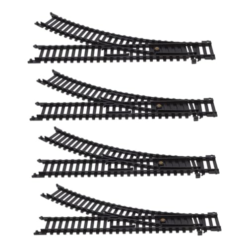 OSALADI 2 Paare Elektrische Zugspflichtezubehör Spielzeugeisenbahnschienen Zug mit Gleisen Bahngleise gebogen Gleiseisenbahn-Spielset kleine Bahnstrecke Plastik Black OSALADI 2 Paare Elektrische Zugspflichtezubehör Spielzeugeisenbahnschienen Zug mit Gleisen Bahngleise gebogen Gleiseisenbahn-Spielset kleine Bahnstrecke Plastik Black von OSALADI