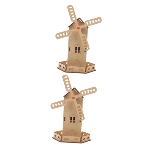 OSALADI 2 Sätze solare Windmühle wissenschaftliches Solar angetriebene handgefertigte Spielzeuge solarbetriebene Modelle DIY-Experimente zur Windmühlentechnik hölzern Hellbraun OSALADI 2 Sätze solare Windmühle wissenschaftliches Solar angetriebene handgefertigte Spielzeuge solarbetriebene Modelle DIY-Experimente zur Windmühlentechnik hölzern Hellbraun von OSALADI