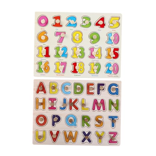 OSALADI 2 Satz Vorschulspielzeug Mit Großen Zahlen Zahlenblock Zahlenrätsel Für Kleinkinder Steckpuzzles Für Kleinkinder Alphabet-rätsel Vorschulrätsel ABC-Puzzle Holz OSALADI 2 Satz Vorschulspielzeug Mit Großen Zahlen Zahlenblock Zahlenrätsel Für Kleinkinder Steckpuzzles Für Kleinkinder Alphabet-rätsel Vorschulrätsel ABC-Puzzle Holz von OSALADI