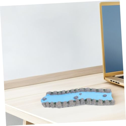 OSALADI 2 Stück Miniatur Fluss Teiliges Resin Wasser Dekoration für Puppenhaus Garten Feng Shui Entspannung Stressabbau Zubehör für Sandtisch Micro Landschaft von OSALADI