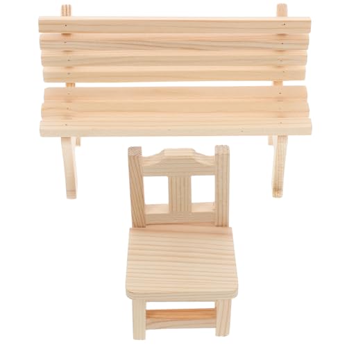 OSALADI 2 Stück Miniaturmöbel für Puppenhaus Teiliges Holz Sitzbank und Stuhl für DIY Puppenhaus Dekoration Hochwertige Langlebige Miniaturmöbel für Sichere Spielumgebungen OSALADI 2 Stück Miniaturmöbel für Puppenhaus Teiliges Holz Sitzbank und Stuhl für DIY Puppenhaus Dekoration Hochwertige Langlebige Miniaturmöbel für Sichere Spielumgebungen von OSALADI