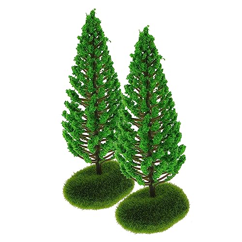 OSALADI 2 Stück Simulierte Straßenbäume Miniaturbäume Eisenbahnlandschaft Bäume Miniaturen Gartenzubehör Simulationsbaum Mini gefälschte Bäume Mini-Landschaftsdekor Plastik von OSALADI