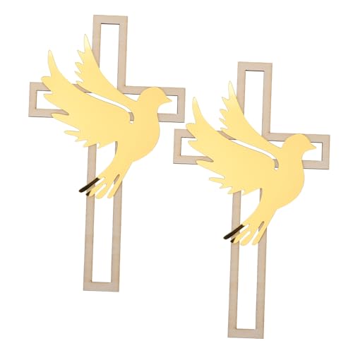 OSALADI 2 Stück Teiliges Acryl Kreuz und Taube Kuchendeko Doppellagiger Holz Kreuz Cake Topper Festliche Tortendekoration für Taufe Kommunion Geburtstag und Einfach Einzustecken und OSALADI 2 Stück Teiliges Acryl Kreuz und Taube Kuchendeko Doppellagiger Holz Kreuz Cake Topper Festliche Tortendekoration für Taufe Kommunion Geburtstag und Einfach Einzustecken und von OSALADI