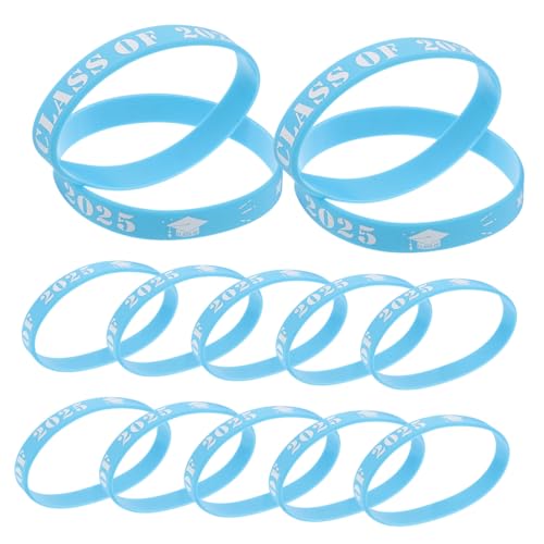 OSALADI 20 Stücke 2025 Thema Party Armbänder Armbänder Graduation Party Gefälligkeiten Für Gäste Graduierung Armband Silica Gel OSALADI 20 Stücke 2025 Thema Party Armbänder Armbänder Graduation Party Gefälligkeiten Für Gäste Graduierung Armband Silica Gel von OSALADI