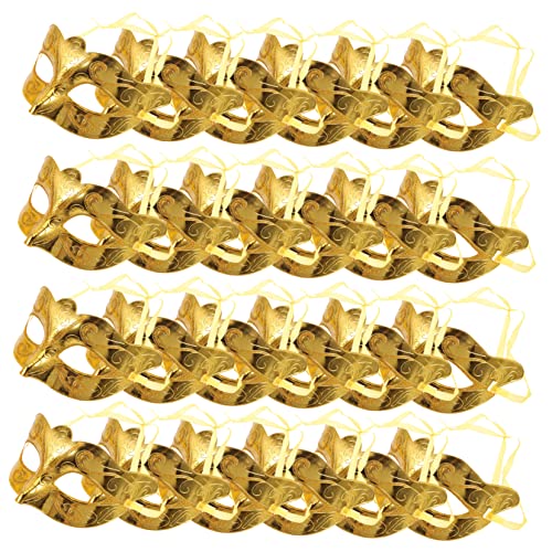 OSALADI 24 Stück Teiliges Mini Halbgesichtsmasken Gold Verarbeitung Leichte Dekorative Gesichtsmasken für Cosplay Halloween Party Kostüm Vielseitig Einsetzbar und Komfortabel OSALADI 24 Stück Teiliges Mini Halbgesichtsmasken Gold Verarbeitung Leichte Dekorative Gesichtsmasken für Cosplay Halloween Party Kostüm Vielseitig Einsetzbar und Komfortabel von OSALADI