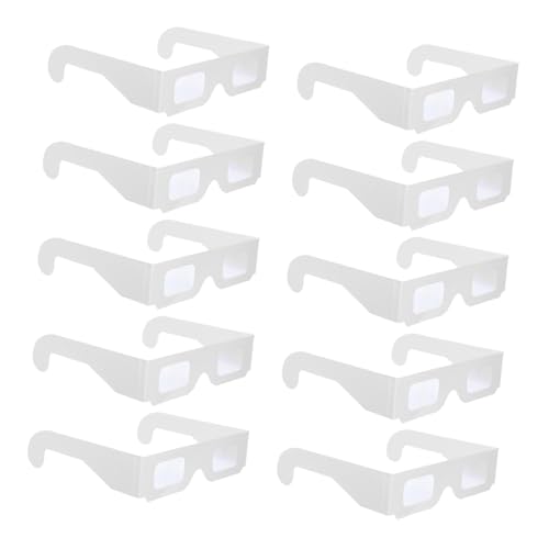 OSALADI 25 Stück 3d-feuerwerksbrille Lustige Brille Geburtstagsbrille Party-brillengestell Beugungsgläser Lustige Partybrille Festival-party-brille Weiß Papier von OSALADI