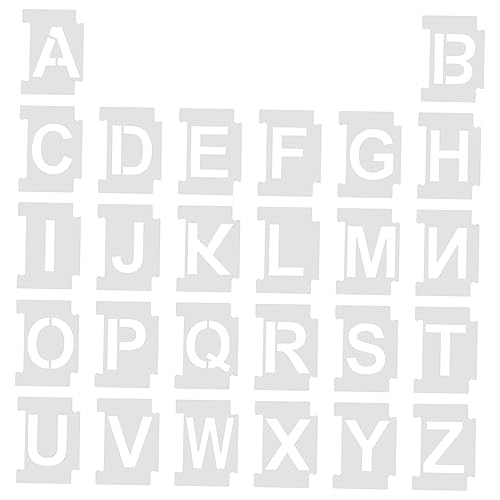 OSALADI 26 Stück Wiederverwendbare Buchstaben Schablonen für Teiliges Set Pet zum Malen Basteln und Kreativen Projekten mit Freunden und Familie OSALADI 26 Stück Wiederverwendbare Buchstaben Schablonen für Teiliges Set Pet zum Malen Basteln und Kreativen Projekten mit Freunden und Familie von OSALADI