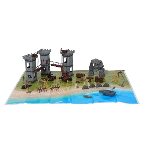 OSALADI 293 Stück Teiliges Miniatur-militärmodell mit Piratenrittern und Soldaten Langlebige Kunststofffiguren Inklusive Vielseitigem Sandtisch-zubehör für Kreative Sandspielgestaltung und von OSALADI
