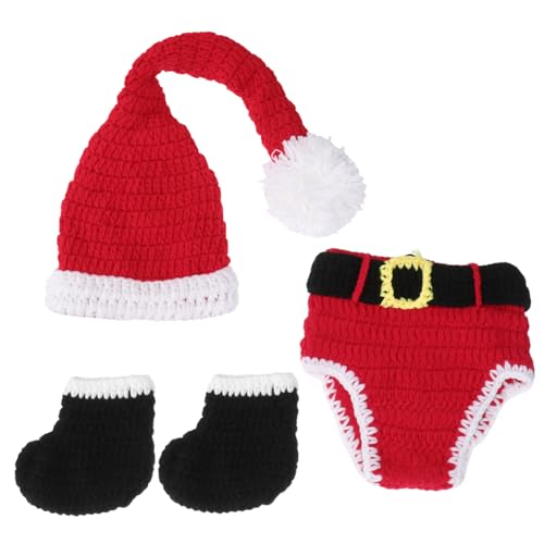 OSALADI 2st Neugeborenes Weihnachtskostüm Säuglings-weihnachtsmütze Requisiten Für Neugeborene Baby-outfits Baby-fotografie-anzug Kleider Deckel Männer Und Frauen Handbuch von OSALADI