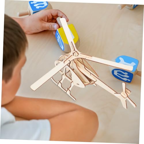 OSALADI 3 Stück Teiliges Holzflugzeug Modellbausatz zum Selbstbauen Stabiles DIY Hubschrauber Set ohne Kleber Pädagogisches Stem für Bemalbares Puzzle für Drinnen und Draußen OSALADI 3 Stück Teiliges Holzflugzeug Modellbausatz zum Selbstbauen Stabiles DIY Hubschrauber Set ohne Kleber Pädagogisches Stem für Bemalbares Puzzle für Drinnen und Draußen von OSALADI