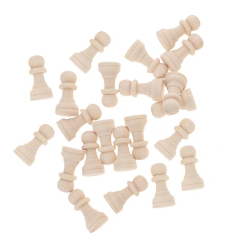 OSALADI 32 Stück Schach Schachbrett Schachbrett zubehör Holz Schach Handwerksspielzeug Lotusbaum OSALADI 32 Stück Schach Schachbrett Schachbrett zubehör Holz Schach Handwerksspielzeug Lotusbaum von OSALADI