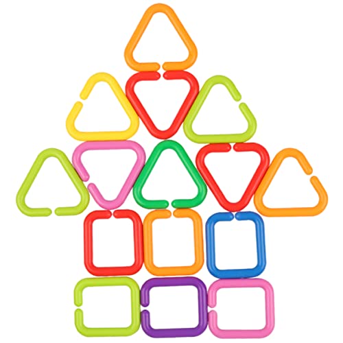 OSALADI 35Stücke Teiliges Geometrisches Verbindungsring Für Junge Mädchen Fördert Frühe Und Handfertigkeiten Für Kinderwagen Hochstuhl Und Autositz Fördert von OSALADI