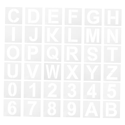 OSALADI 36 Stück Teiliges DIY Alphabet Malvorlagen Set Wiederverwendbare Schablonen für Kreative Malprojekte Geeignet für Wanddekoration und Handarbeiten OSALADI 36 Stück Teiliges DIY Alphabet Malvorlagen Set Wiederverwendbare Schablonen für Kreative Malprojekte Geeignet für Wanddekoration und Handarbeiten von OSALADI