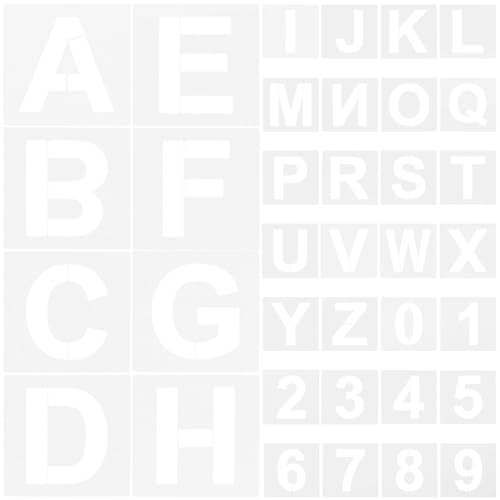 OSALADI 36 Stück Teiliges Wiederverwendbare Kunststoff Schablonen für Buchstaben und Zahlen DIY Malerei Schablonen für Kreative Bastelprojekte Praktische Stencils für Wandgestaltung OSALADI 36 Stück Teiliges Wiederverwendbare Kunststoff Schablonen für Buchstaben und Zahlen DIY Malerei Schablonen für Kreative Bastelprojekte Praktische Stencils für Wandgestaltung von OSALADI