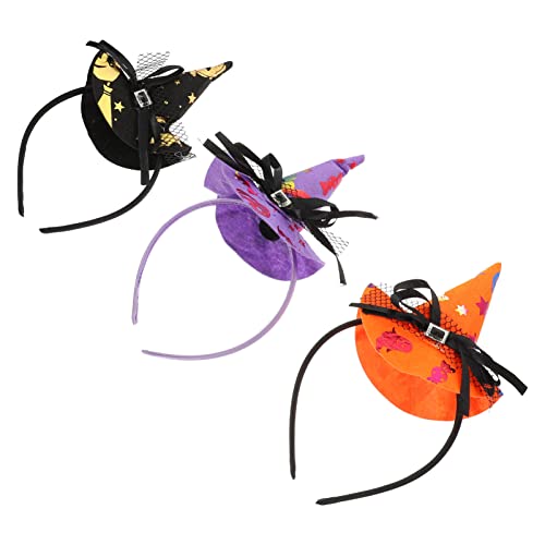 OSALADI 3er Set Hexenhut Haarreifen, Halloween Cosplay Haarreifen, Bunte Haaraccessoires für Halloween OSALADI 3er Set Hexenhut Haarreifen, Halloween Cosplay Haarreifen, Bunte Haaraccessoires für Halloween von OSALADI