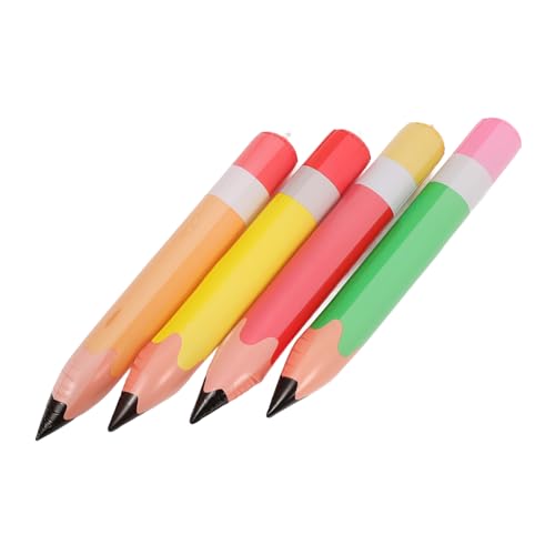 OSALADI 4 Stück Aufblasbarer Bleistift Luftballons Bleistiftdekoration Bleistift Requisiten Aufblasbare Bleistifte Bleistift Aufblasbar Zurück Zu Schulballons Riesiger Bleistift Pvc von OSALADI