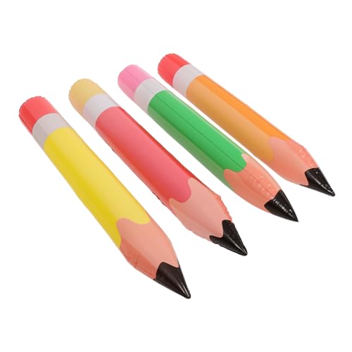 OSALADI 4 Stück Aufblasbarer Bleistift Riesige Bleistifte Ballon Bleistift Schulanfangsdekoration Bleistift Aufblasbarer Bleistift Ballon Bleistift Klassenzimmer Bleistift von OSALADI