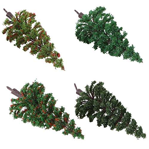 OSALADI 4 Stück Simulationsmodell Modell Miniatur Baum Modellbäume Tischplatte Sandkasten ziernieten Sandtisch Dekoration Mini-Szenen-Layout-Modell Mini-Landschaftsdekor Nylon von OSALADI