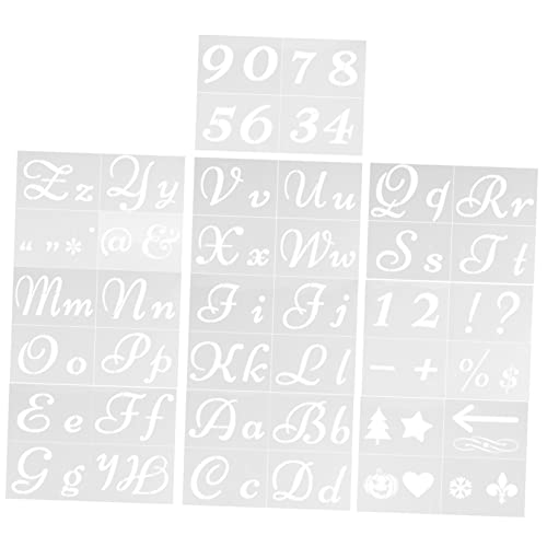 OSALADI 40 Stück Alphabet-Malvorlage Painting Set for wasserdichte Children's Painting kit Schriftzeichen Schablonen-Vinyl für Buchstabenschablonen malen Formen Plastik Weiß OSALADI 40 Stück Alphabet-Malvorlage Painting Set for wasserdichte Children's Painting kit Schriftzeichen Schablonen-Vinyl für Buchstabenschablonen malen Formen Plastik Weiß von OSALADI
