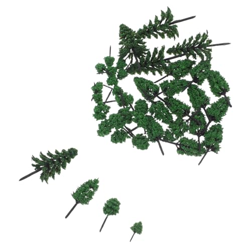 OSALADI 40 Stück Teiliges Miniatur-modellbäume- Künstliche Landschaftsbäume für Diorama Micro Landscape Mini Plastikbäume Schnelle Montage Natürliche Optik Einsetzbar für Modellbau und von OSALADI