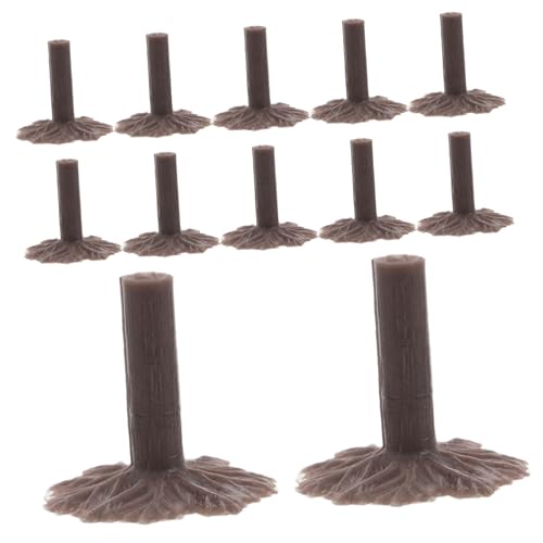 OSALADI 50 Stück Modellbaumfüße Modellbaum Zubehör Modelllandschaft Bauen Gefälschte Bäume für Models Baumbasishalter Landschaftsbäume trainieren Model Szenenzubehör Plastik Light Brown von OSALADI