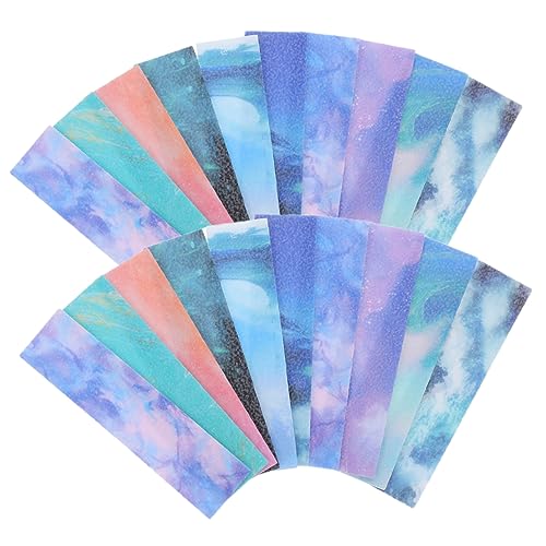 OSALADI 50 Stück Sensorische Beruhigungsaufkleber Raues Taktiles Design Stressreduzierende Sticker für Erwachsene und DIY Selbstklebende Streifen Entspannungslösung Buntem Aquarell Stil von OSALADI