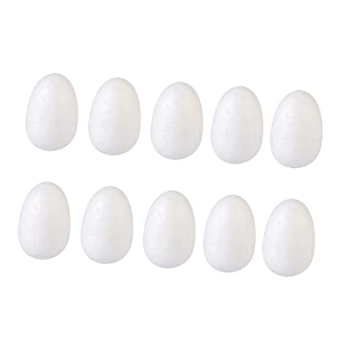 OSALADI 50 Stück Weiße Eier zum Basteln und Bemalen Feste DIY Ostereier für Osterdekoration und Festival Handwerk Vielseitig für Frühlings und Familienprojekte von OSALADI