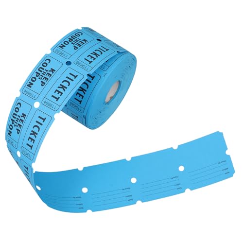 OSALADI 500 Stück Lotterielose Auf Rolle Los Für Tombolas Doppel Tombola Lose Gefälschte Lotterielose Tombola Los Spinner Urlaubs Tombola Lose Himmelblau 170 G Doppel Offset von OSALADI