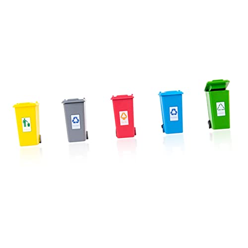 OSALADI 5Stücke Mülltonnen Teilig für Puppenhäuser Miniatur Müllbehälter Sandtisch Zubehör für Kreative DIY Projekte Hochwertiges Haus Lustige und Praktische von OSALADI
