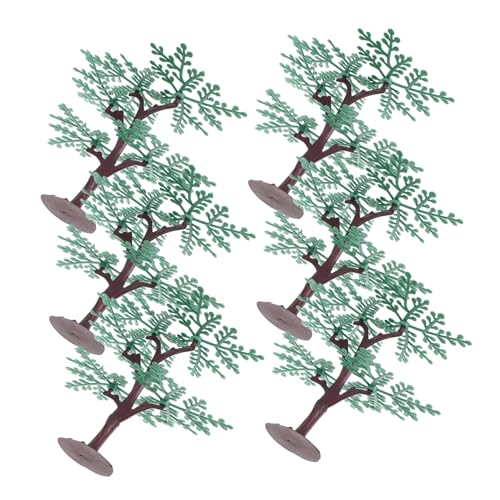 OSALADI 6 Stück Baummodell Aus Kunststoff Baumfigur Modellbaummasse Kleine Bäume Baum Mini-bäume Zum Basteln Miniaturen Zum Basteln Modellbäume Miniatur-Dinge Plastik Green von OSALADI