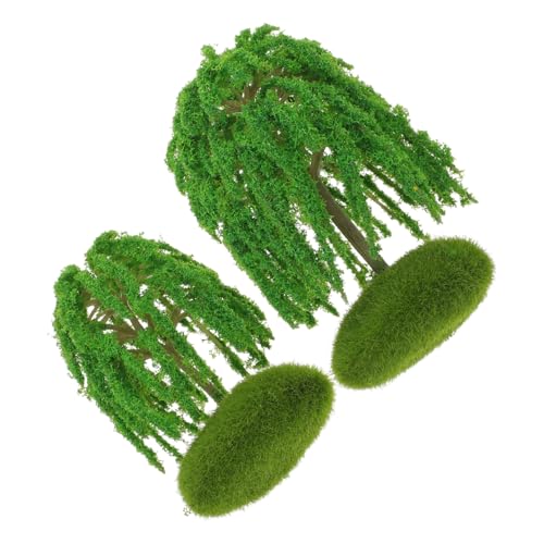 OSALADI 6 Stück Mikrolandschaftsdekoration Baumlandschaftsmodelle Sandtischmodellbaum Mini Gefälschter Baum Modelleisenbahnbäume Mini-modellbäume Simulierter Landschaftsbaum Grün Plastik von OSALADI