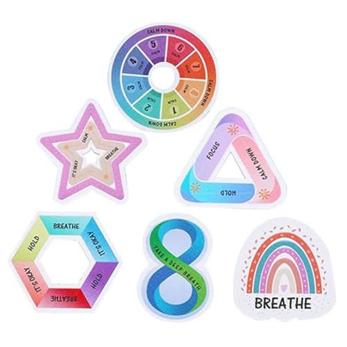 OSALADI 6 Stück Texturierte Beruhigungssticker für Sensorische Geometrische Aufkleber für Schreibtisch Laptop Handy OSALADI 6 Stück Texturierte Beruhigungssticker für Sensorische Geometrische Aufkleber für Schreibtisch Laptop Handy von OSALADI
