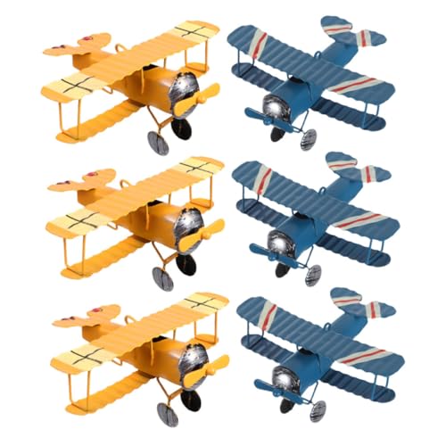 OSALADI 6-teiliges Vintage-Flugzeug- : Metallflugzeuge, Modelleisenbahn, Retro-Flugzeug, Segelflugzeug, Doppeldecker-anhänger Für Kinderspielzimmer, Zuhause, Büro, Kindergarten, OSALADI 6-teiliges Vintage-Flugzeug- : Metallflugzeuge, Modelleisenbahn, Retro-Flugzeug, Segelflugzeug, Doppeldecker-anhänger Für Kinderspielzimmer, Zuhause, Büro, Kindergarten, von OSALADI