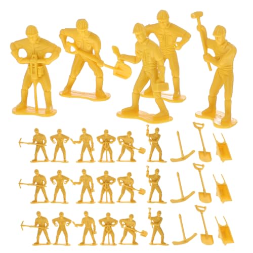 OSALADI 63-teiliges Spielset Mit Ingenieurfiguren: Miniatur-spielfiguren Für Bauarbeiter Und Ingenieure Für Kinder Zur Stärkung Der Familienzusammenführung Und Für Pädagogische von OSALADI