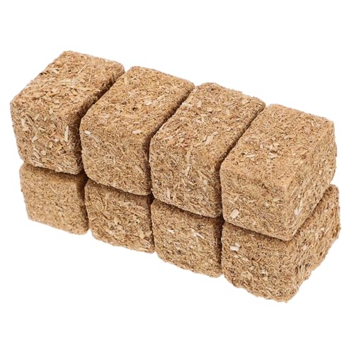 OSALADI 8 Stück Haystack -modellzubehör Sandtisch Selber Machen Szenenlayout Requisitendekor Kleine Ballen Garten-heuhaufen- Hof Szene Hölzern Brown von OSALADI